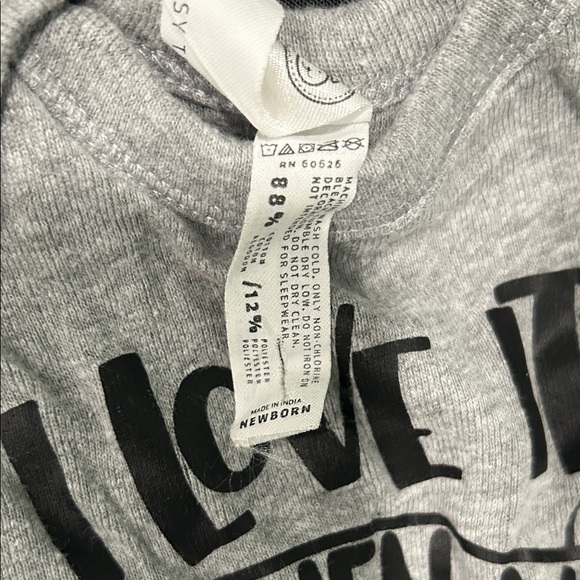 Newborn Gray Graphic Onesie - Picture 2 of 6